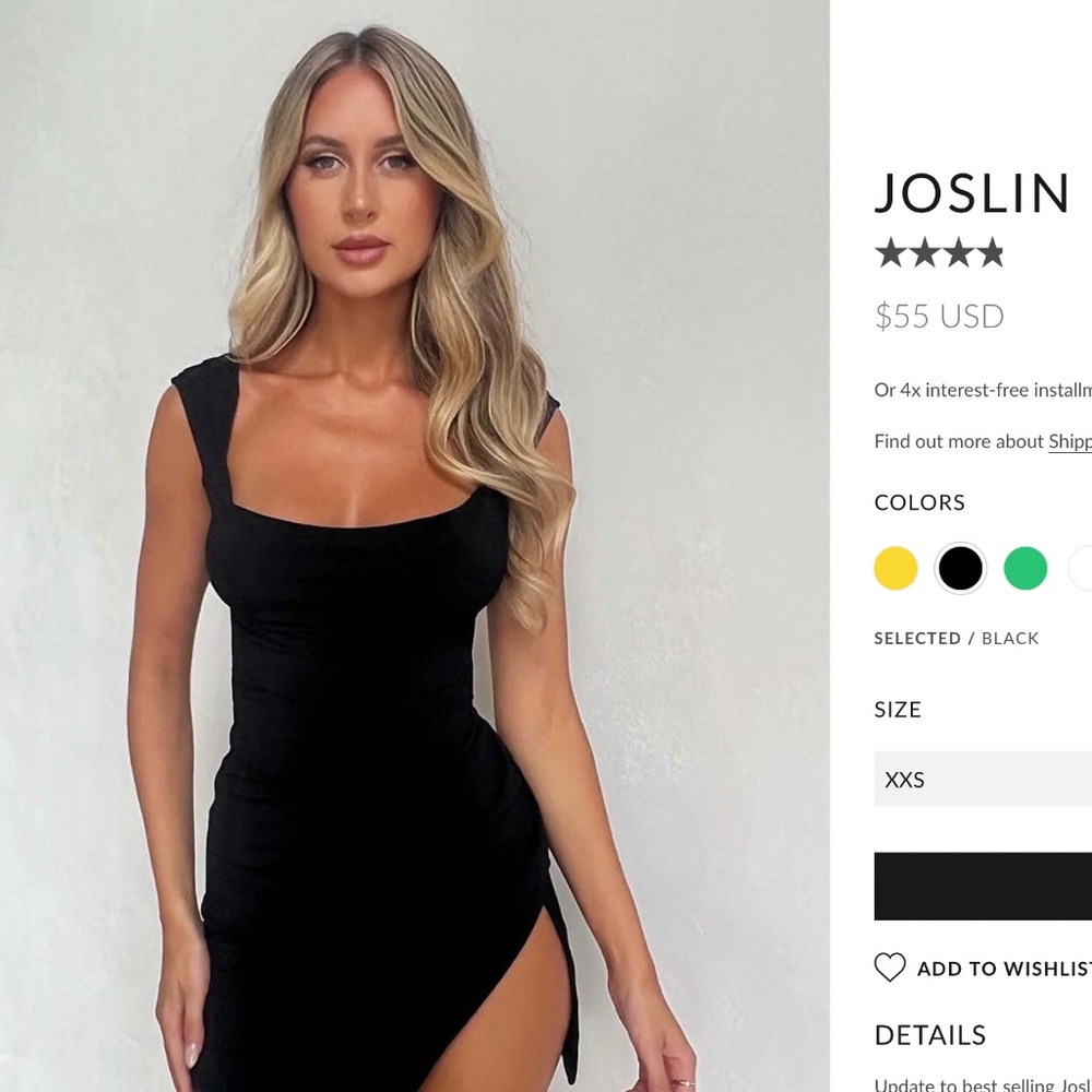 Tiger Mist, Small, Black, Dress